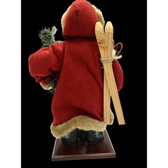 Santa Statue 18” Old World Santa Limited Edition Collection 2004 With Skies,Tree - Picture 8 of 15